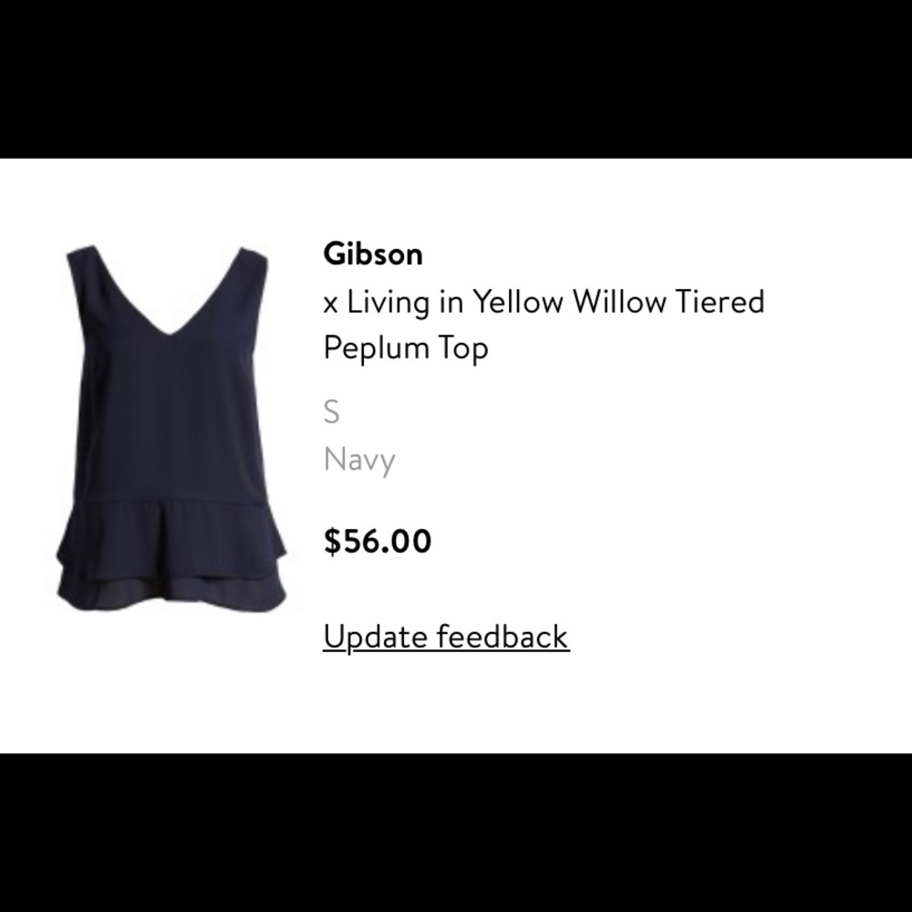 Gibson tired peplum blouse